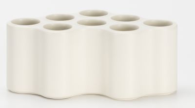 Beige Nuage Vase aus Keramik, große Designervase für Blumen und Dekoration.